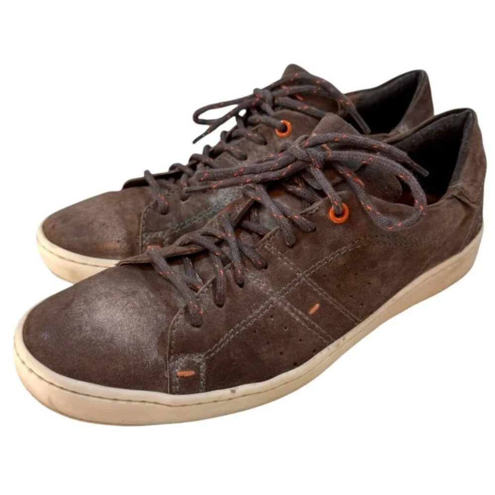 ROAN By Bed Stu Tennis Shoes 9 Men Henson Burnished Dark Grey Distressed Leather